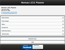 Tablet Screenshot of nonnaslespizzeria.com